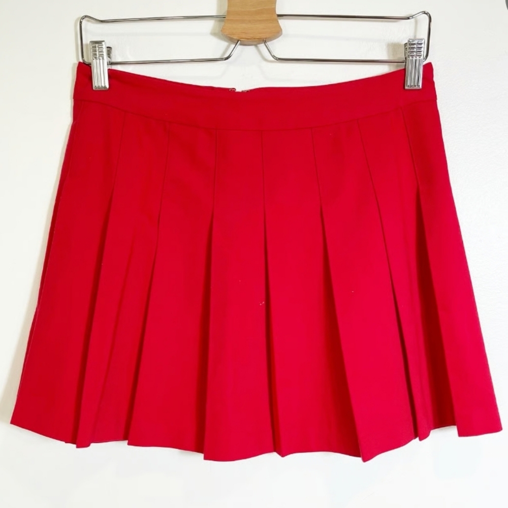 Sunday Best Red Pleated Skirt